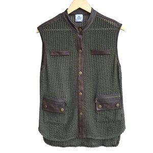 SW3 Bespoke Olive Green Mesh Sleeveless Top NEW